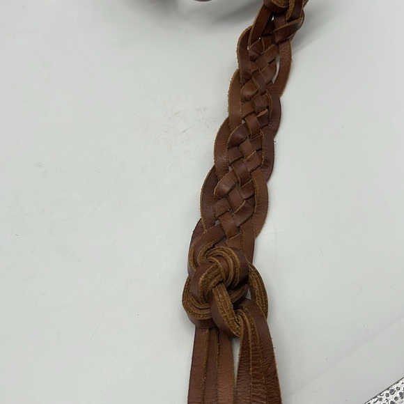 Abercrombie & Fitch - Brown Woven Knotted Genuine  Leather Buckle Belt Size Med main image 5